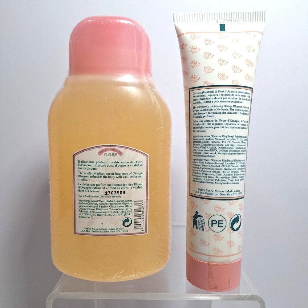 Perlier Orange Blossom Bath & Shower Gel 8.4 oz & Hand Cream 3.4 oz Sealed - Picture 4 of 10